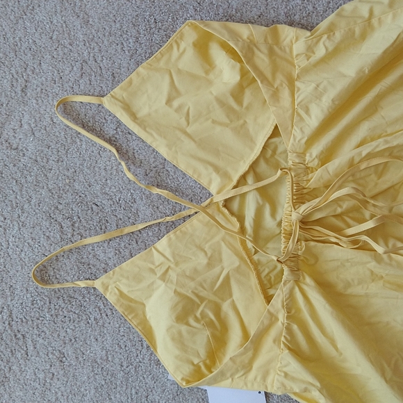 A super summery Just Fab yellow, pink, and blue dress size Large - Picture 3 of 6